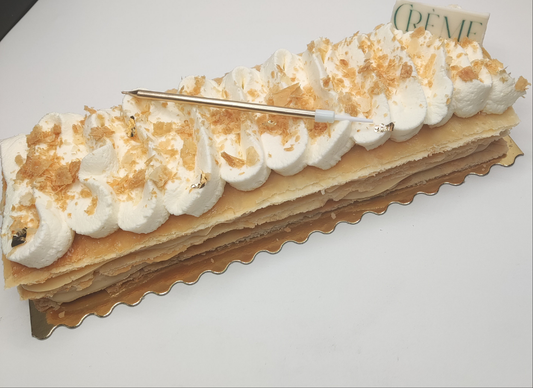 Milhoja de crema y nata