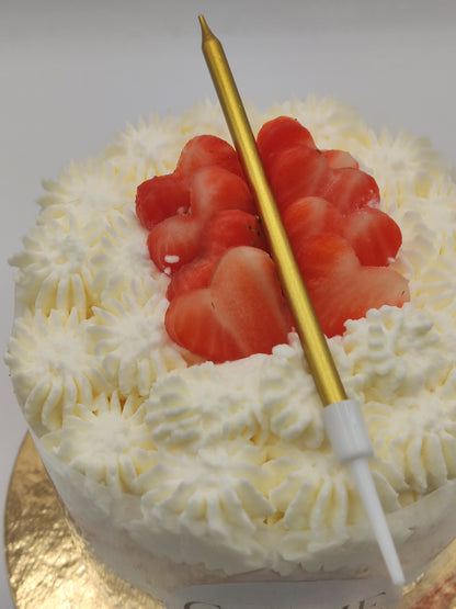 Tarta naked fresas o frambuesas con nata