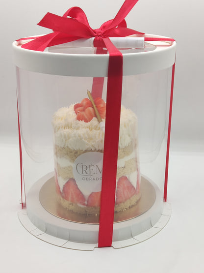 Tarta naked fresas o frambuesas con nata