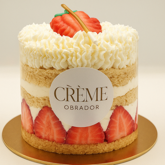 Tarta naked fresas o frambuesas con nata