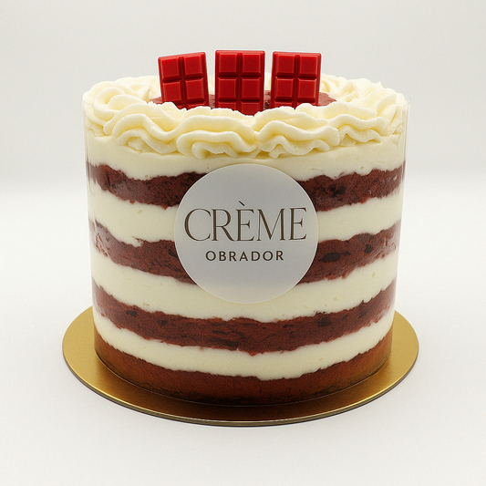 Tarta naked red velvet