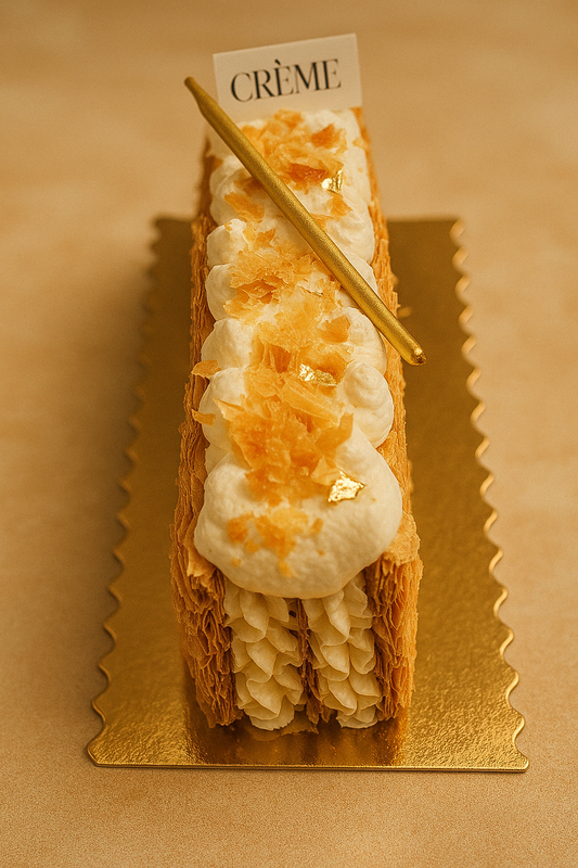 Milhoja de crema y nata