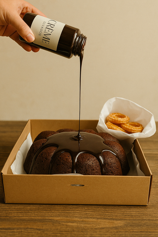 Volcan de chocolate con churros